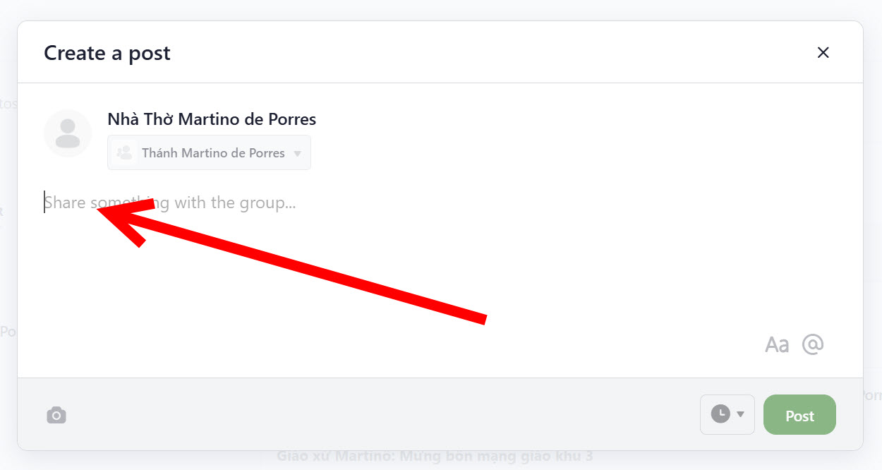 Dán link vào ô chia sẻ