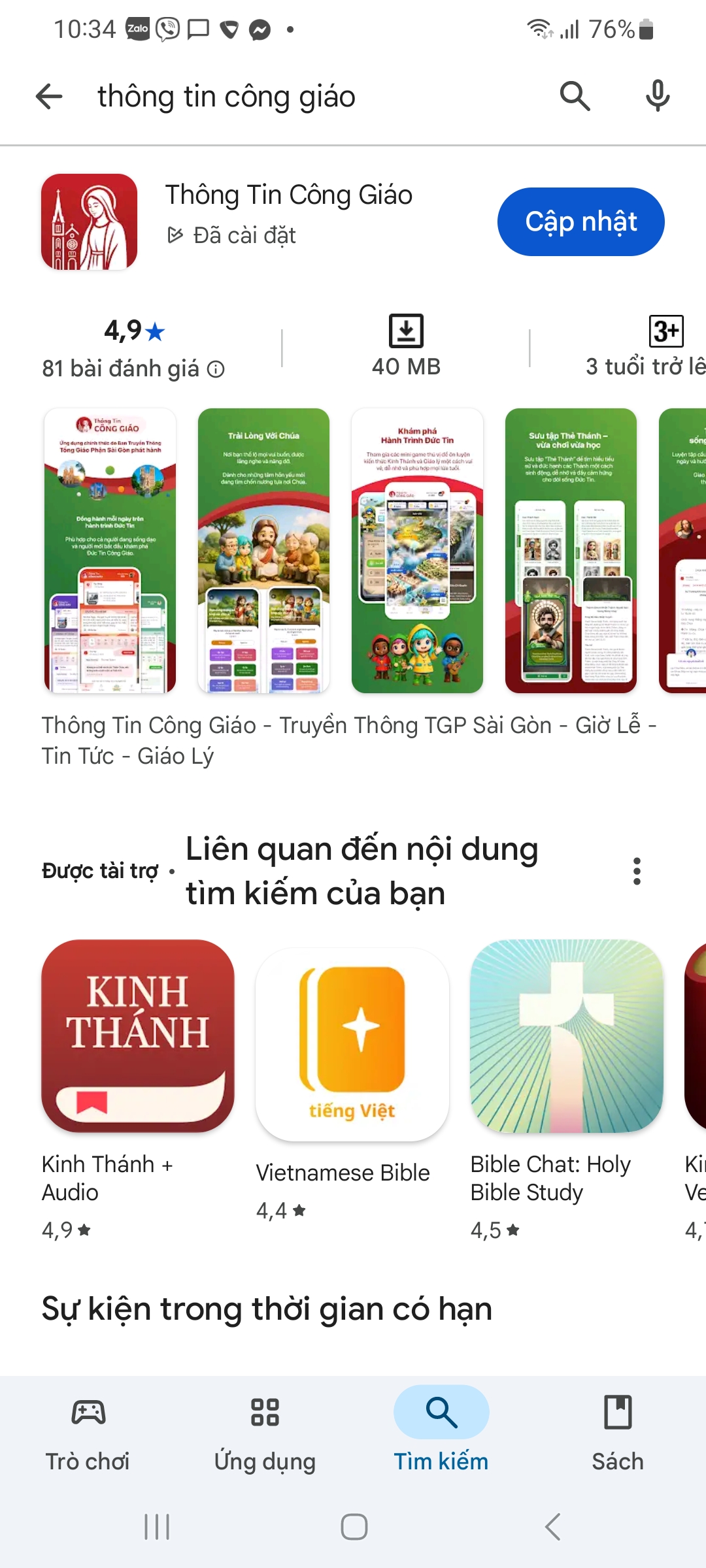 Tải ứng dụng trên Android