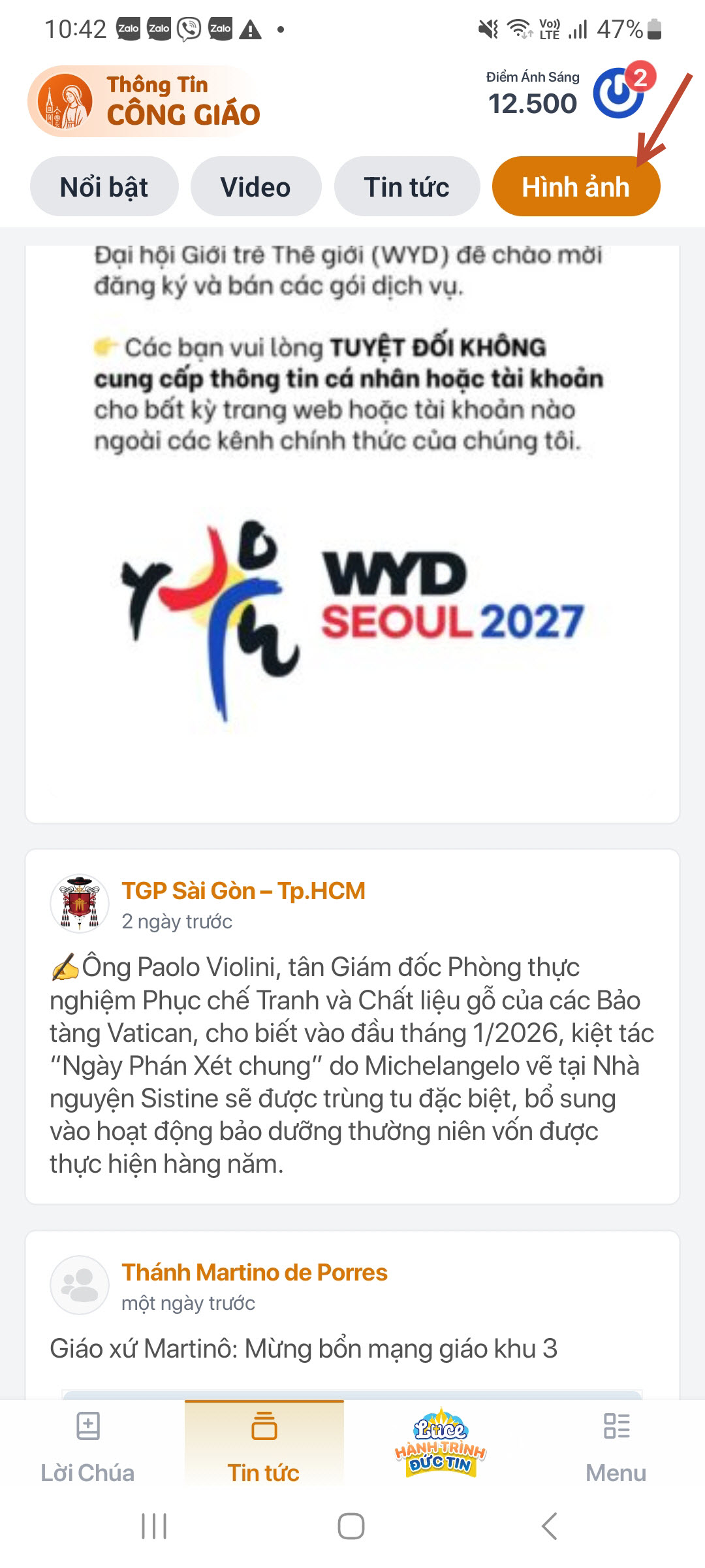 Giao diện gallery hình ảnh với layout responsive