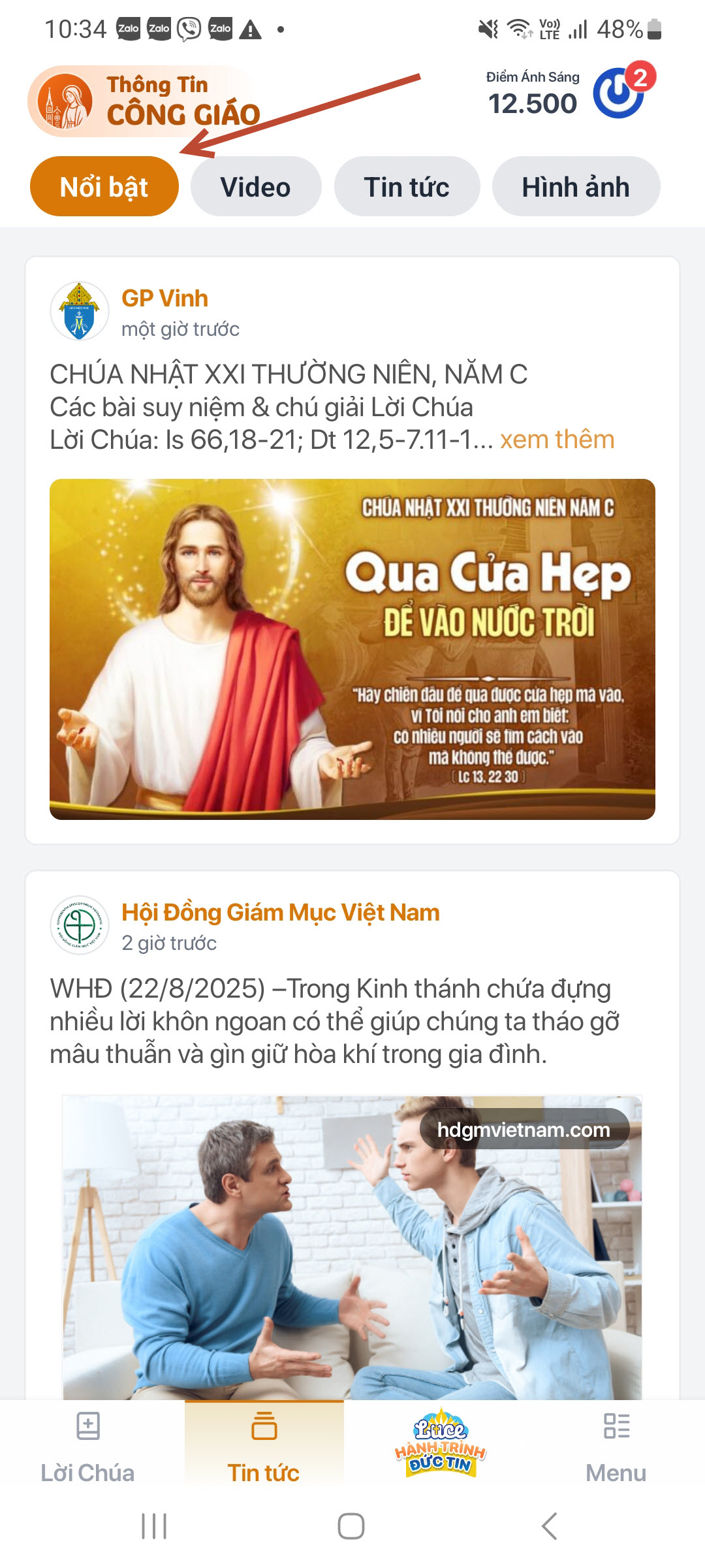 Danh sách tin tức nổi bật với bố cục timeline