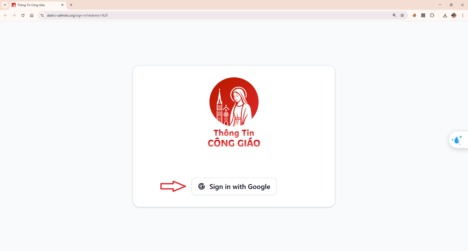 Đăng nhập Dashboard
